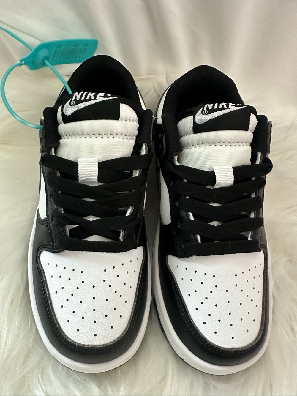 Kids Black & White Low-Top Sneakers